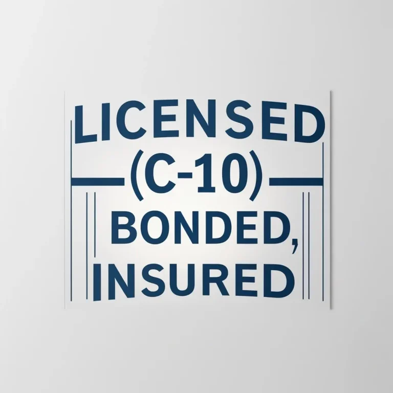 licensed (C-10), bonded, and insured